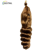 10"-30" 150g Loose Wave Spiral Curl Crochet Braid pony Style Factory Wholesale French Curl Braiding Hair Extensions