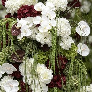 Kit de Columna Floral de Amaranto de Seda con Aspecto Natural para Decoración de Fondo en Jardín Exterior, Bodas y Despedidas de Soltera - Product Image 4
