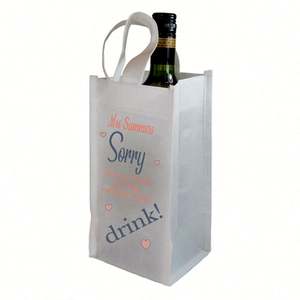 <b>Personalised</b> Recyclable Silk Drink Bottle Wine Non-Woven <b>Bag</b> Custom Logo Printed <b>Personalised</b> Thank You Gifts Shopping - Product Image 1