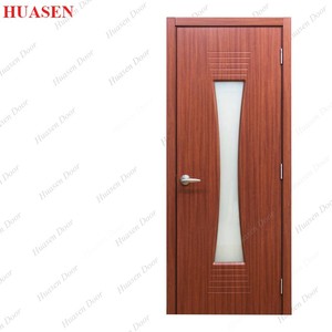 ประตูห้องน้ำไม้ภายในบ้านพร้อมกระจก - Product Image 5