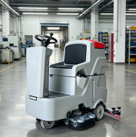 Autolaveuse autotractée 24V à batterie, double brosse, pour le nettoyage des sols durs des centres commerciaux et des magasins