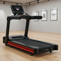 Tapis roulant électrique inclinable professionnel SM, capacité 200 kg, structure en acier, écran LED, fréquence cardiaque sans fil, design pliable
