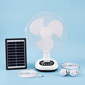 Foreign Trade Explosions 12-Inch USB Solar Desk Fan With <b>Lamp</b> 10W <b>Charging</b> Head L8052 Compact Design 200x340x520mm Dimensi - Product Image 3