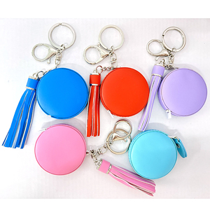 Porte-clés ruban à mesurer rétractable en cuir <span class=keywords><strong>personnalisé</strong></span> bleu <span class=keywords><strong>personnalisé</strong></span> de 2 mètres - Product Image 5