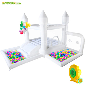 Château gonflable commercial pour enfants, mini combo de saut et rebond en PVC blanc, pour fêtes en extérieur, à vendre - Product Image 3