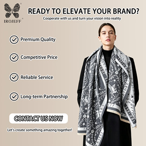 Femme Premium Ultra-Doux Hiver Mode Essentiel Bestseller Artistique Oiseau Fleur Écharpe Cachemire-like Châles Traditionnels - Product Image 6