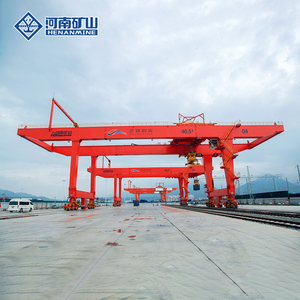 Grue <span class=keywords><strong>portique</strong></span> mobile sur rail (RMG) pour conteneurs portuaires, 40 tonnes, 50 tonnes, 60 tonnes, 70 tonnes, 80 tonnes, 150 tonnes, en excellent état, à vendre - Product Image 1