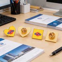 Insignia Metálica Personalizada con Impresión UV por Sublimación, Pin de Solapa Dorado con Logotipo para Promociones Empresariales y Souvenirs