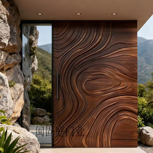 Изысканная ручная резьба по нержавеющей стали, защита от взлома, ручное открывание стеклянной двери, элитный минималистичный дизайн, ветрозащитный, для дома, легкая роскошь - Product Image 5