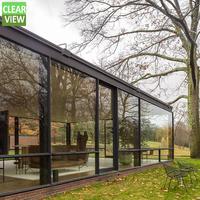 CLEARVIEW Véranda triangulaire moderne rétractable en aluminium pour 4 saisons, idéale pour appartements et hôtels