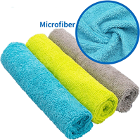 Chiffon de nettoyage en microfibre étiquette de logo personnalisée nettoyage à domicile serviettes en tissu de nettoyage multifonctionnelles très absorbantes