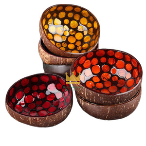 Cuenco de Coco Artesanal de Nácar, Cuenco Decorativo de Cáscara de Coco Natural Orgánica, Fabricante al por Mayor - Product Image 2