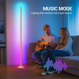 Smart <b>RGB</b> LED Floor Lamp App Remote <b>Control</b> Music Sync 16 Million DIY Colors Wedge Base-Modern Design for - Product Image 6