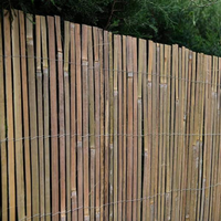 Panel de valla de bambú natural de fácil instalación, marco de madera tratado a presión para uso agrícola, producto de materias primas