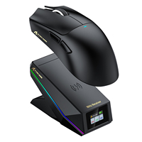 Souris de jeu légère ATTACK SHARK X11 Pro V2 avec écran TFT, base de charge, câble enroulé C06, souris gamer tri-mode, vente en gros