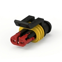 Connecteur Faisceau de Câbles Femelle TE Connectivity AMP Superseal 1.5 Série 282080-1, Pas de 6 mm, 2 Broches, PA66 Noir, 14A 24V