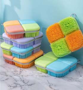 Brosse de douche en silicone, exfoliante et douce pour le corps, multifonctionnelle, salle de bain - Product Image 4