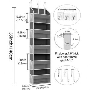 Non-woven Stainless Steel European Style Multi-Purpose Bedroom Storage Hanging Bag for Underwear with Wall-hanging Net Pocket - Product Image 4