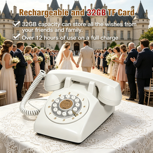 Vente en gros usine Nouveauté 2026 Livre d'or vidéo 1080P avec mode anti-touche accidentelle Design moderne Carte SD 32 Go pour mariages et événements - Product Image 1
