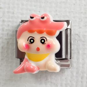 Nouveau Bracelet de Module italien détachable en acier inoxydable Crayon Shin <span class=keywords><strong>Chan</strong></span> série bricolage épissage élastique italie breloques pour Bracelet - Product Image 2
