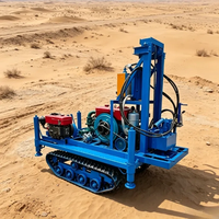 Machine de forage de puits d'eau portable diesel bleue haute productivité 22HP