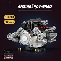 Kaiyu K96209 Superauto con Motor V8, Piezas de Repuesto Modelo 689, Motor de Pellets con Luz Ambiental, Regalo Perfecto para Niños, Juego de Bloques de Construcción