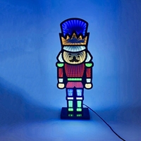 Lampe de Noël LED tunnel abyssal colorée pour intérieur, ambiance festive, motif casse-noisette