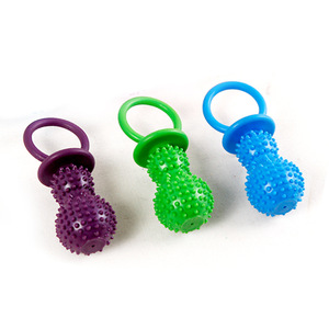Jouet à mâcher en caoutchouc pour animaux de compagnie, sucette interactive pour chien en TPR, jouet pour chien en forme de balle transparente avec lumière clignotante. - Product Image 1