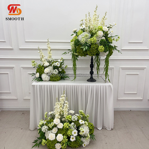 Boule de fleurs artificielle en soie SMOOTH pour mariage, 60 cm, blanche, verte, rose, hydrangea, orchidée, centre de table pour mariage - Product Image 6