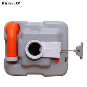 Toilette portable 20L en HDPE pour <span class=keywords><strong>camping</strong></span>-car et <span class=keywords><strong>camping</strong></span>, avec indicateur de niveau, valve de ventilation et système de chasse d'eau à pompe à piston pour caravane et bateau - Product Image 4