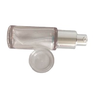 Flacon cosmétique transparent en PETG avec pompe, conteneur pour lotion, impression personnalisée