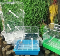 Nid d'oiseau en plastique rond et amusant, écologique, pour perroquet