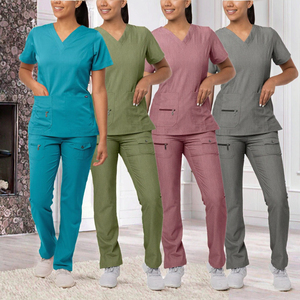 Set di Scrub per infermiere mediche uniformi da cura per infermiere uniforme ospedaliera farmacia che lavora personale medico divise infermieristiche - Product Image 1