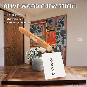 Bâton à mâcher en bois d'olivier italien pour chiens - Taille L - Utilisation en intérieur - Empêche l'accumulation de tartre et la mauvaise haleine - Product Image 2