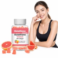 Gummies ODM au Glutathion 1000mg et Collagène, Saveur Pamplemousse, Anti-âge, Éclat de la Peau, Vente en Gros