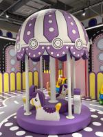 Manège Électrique Rotatif pour Enfants, Équipement de Jeux Doux, Manège Amusant pour Tout-Petits, Carrousel pour Fêtes