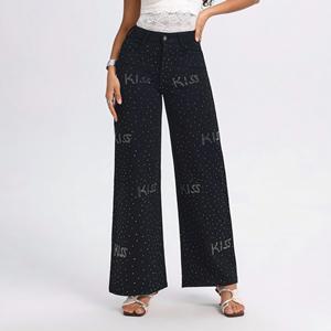 Jeans de Pierna Ancha para Mujer, Cintura Alta y Corte Recto, Diseño Elegante y Favorecedor - Product Image 5