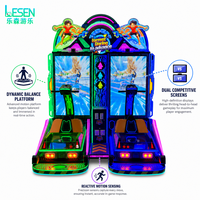 Machine de surf pour 2 joueurs, plateforme d'équilibre dynamique, jeu de surf immersif, bateau à rames interactif familial