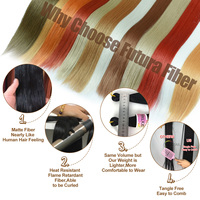 Cheveux à Tresser 100% Fibre Kanekalon Futura, Lisses et Soie, Ignifuges et Résistants à la Chaleur, Extension de Cheveux à Tresser Extra Lisses