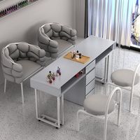 Spécial gris personnalisable simple double trois places table à ongles table à ongles avec prise meubles de salon dépoussiéreur lumière