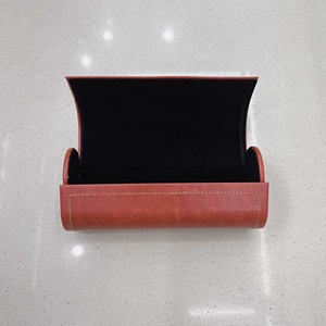 Sang trọng <span class=keywords><strong>PU</strong></span> xi lanh Tie dây của nhãn hiệu kính quang học Hộp kích thước lớn Kính mát trường hợp - Product Image 4