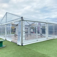 Tente de réception transparente à structure en aluminium pour événements en plein air