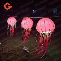 Nouvelle conception d'éclairage LED, méduse gonflable lumineuse, méduse gonflable suspendue multicolore, ballon méduse gonflable