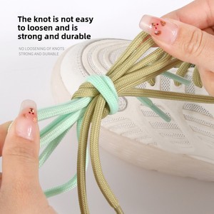 Lacets ronds solides en polyester pour chaussures de randonnée, chaussures de papa, <span class=keywords><strong>Yeezys</strong></span>, baskets de sport décontractées - Product Image 3