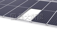 Rails de montage solaire photovoltaïque en aluminium imperméable de l'usine Jinda, structure de montage galvanisée, résistance au vent 60 m/s, charge de neige 1,4 kN/m, CN;ANH
