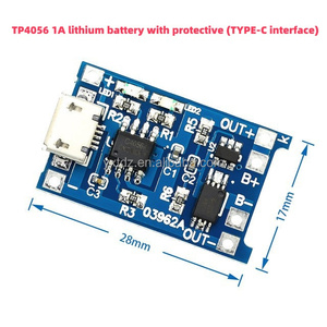 Módulo de Carga USB Tipo-C TOPCUS TP4056 1A 2 en 1 con Placa de Protección para Cargador de Batería de Litio 18650 - Product Image 3