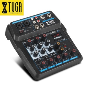 XTUGA AM4 Mixeur audio USB 4 canaux léger et portable en métal+ABS avec alimentation fantôme 48V pour usage domestique, bar et DJ - Product Image 1