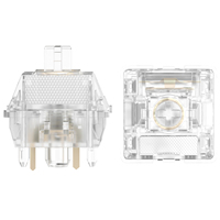 DUROCK RGB Ice King Interrupteurs linéaires 62g Long Progressing Spring Transparent Clear Crystal Switches pour claviers mécaniques MX
