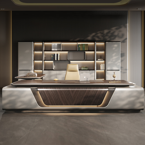 Современный офисный гарнитур из МДФ для руководителя: угловой стол и кресло - Product Image 2