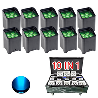 RGBWA + UV inalámbrico DMX con pilas 6x18W LED Par Can Spotlight luces con cabezal móvil para fiestas de boda seco blanco cálido blanco